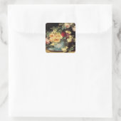 Roses dans un Blue Bowl - Sticker (Sac)