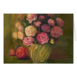 "Roses dans un bol de laiton"
