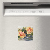 Roses dans un bol Magnet d'art Vintage (In Situ (Lave-vaisselle))