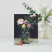 Roses dans un vase en verre par carte postale Mane (Debout devant)