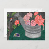 Roses Dans Une Piscine D'Eau Carte Postale (Devant / Derrière)