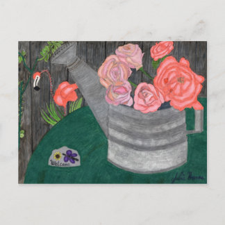 Roses Dans Une Piscine D'Eau Carte Postale