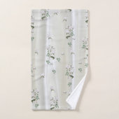 Roses d'aquarelle blanche peints sur la soie de ch (Serviette à main)