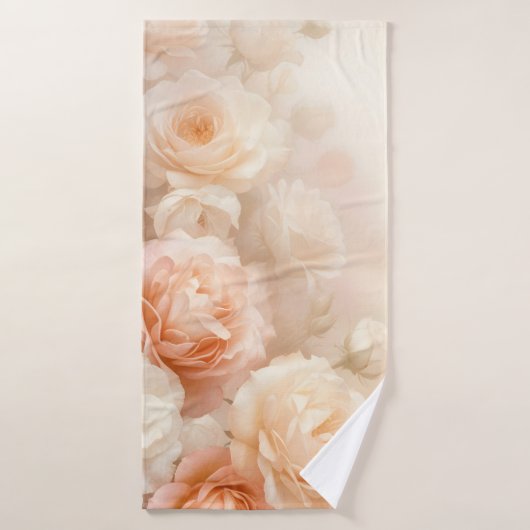 Roses d'aquarelle Blush 3 D (Serviette de bain)