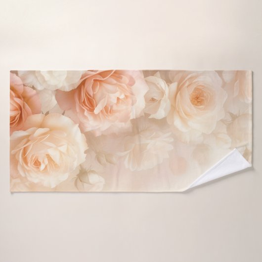 Roses d'aquarelle Blush 3 D (Serviette de bain)