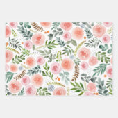 Roses d'aquarelle et Feuilles de verdure (Devant 2)