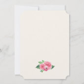 Roses d'aquarelle et invitations à des mariages de (Dos)
