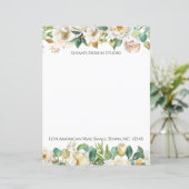 Roses d'aquarelle et papeterie Eucalyptus (Debout devant)