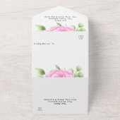 Roses d'aquarelle tous en un Faire-part de mariage (Dehors)