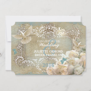Roses De Blanc - Carte Faire-part de mariage