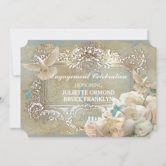Roses De Blanc - Collection Faire-part de mariage (Devant)