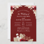 Roses de Bourgogne et Faire-part de mariage de la (Devant)