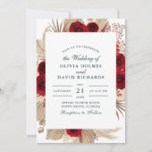 Roses de Bourgogne et Faire-part de mariage de la  (Devant)