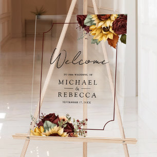 Roses de Bourgogne Tournesols Mariage Bienvenue