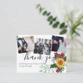 Roses de Bourgogne Tournesols PHOTO Carte de remer (Debout devant)