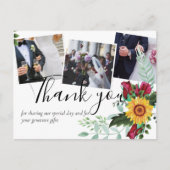 Roses de Bourgogne Tournesols PHOTO Carte de remer (Devant)