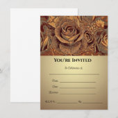 Roses de bronze - Invitation (Devant / Derrière)