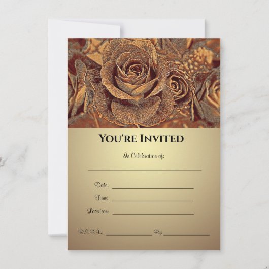 Roses de bronze - Invitation (Devant)