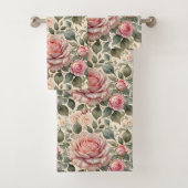 Roses de chou géant rose et blanc (En situation)