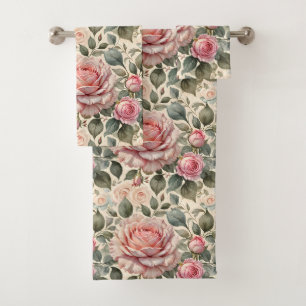 Roses de chou géant rose et blanc