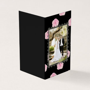 Roses de chou rose et Mariage de dentelle noire