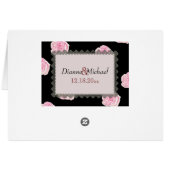 Roses de chou rose et Mariage de dentelle noire Ca (Dos Horizontal)