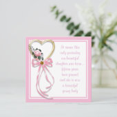 Roses de Coeur Rose Quinceanera Invitation (Debout devant)