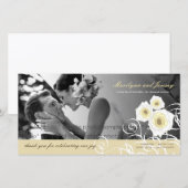 Roses de crème tourbillonne Mariage Merci Carte ph (Devant / Derrière)