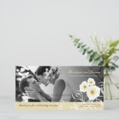 Roses de crème tourbillonne Mariage Merci Carte ph (Debout devant)