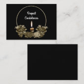 Roses De Deuil Et Carte De Sympathie Aux Bougies (Devant / Derrière)