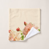 Roses de feuillage Bud on Peach Arrière - plan (Gant de toilette)