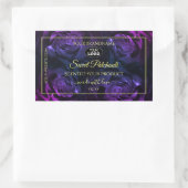 Roses de fleurs rose violet Étiquette de produit A (Sac)