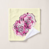Roses de framboise et crème (Gant de toilette)