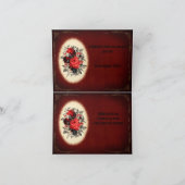 Roses de goth et cadre - faire-part de mariage (Intérieur)