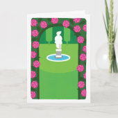 Roses de jardin et carte Statue (Devant)