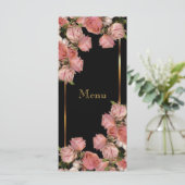 Roses de Mariage Roses Élégantes - Menu (Debout devant)