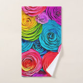 Roses de papier vibreux (Serviette à main)