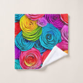 Roses de papier vibreux (Gant de toilette)
