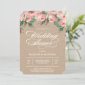 Roses de pays| Invitation à la douche nuptiale (Debout devant)