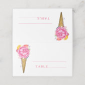 Roses de pivoine dans la crème glacée - cartes mar (Extérieur déplié)