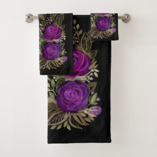Roses de pourpre d'aquarelle