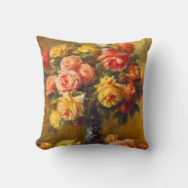 Roses de Renoir dans un coussin de vase (Recto)