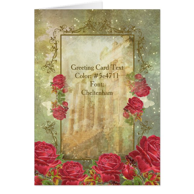 ROSES DE ROME ~ Greetingcard (Devant)