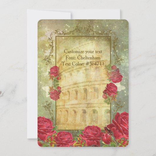 ROSES DE ROME II ~ Carte d'invitation (Devant)