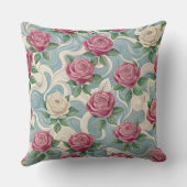 Roses de style vitage d'été Conception Coussin Kis (Verso)