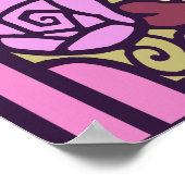 Roses déco en rose (Coin)