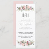 Roses d'été Floral déjeuner ou menu douche (Devant / Derrière)