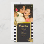 Roses d'or Art Déco, Merci Mariage Grilles (Devant)