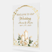 Roses d'or et blanc Accueil aux chandelles (Angle)