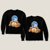 Roses Dorées & Pleine Lune Bleue Esthétique Célest (Motif recto et verso)